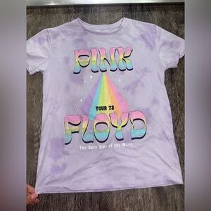 Pink Floyd Purple Short Sleeve Tee Retro Design